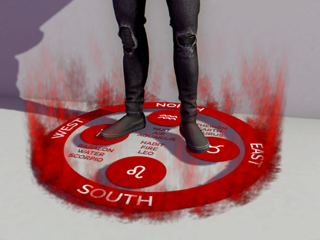 Second Life Marketplace - RAIJIN - Zodiac Sigil. Forbidden Compass RED